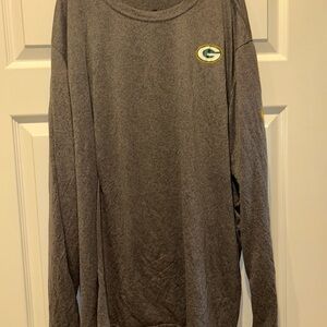 Gray Green Bay Packers Men's Long Sleeve T-Shirt